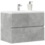 vidaXL Armoire de salle de bain gris béton bois d'ingénierie