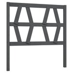 vidaXL Tête de lit Gris 96x4x100 cm Bois massif de pin
