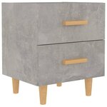 vidaXL Table de chevet Gris béton 40x35x47 5 cm