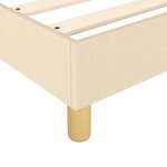 vidaXL Sommier à lattes de lit avec matelas Crème 180x200 cm Tissu