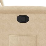 vidaXL Fauteuil inclinable crème tissu microfibre
