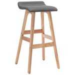 vidaXL Tabourets de bar lot de 2 gris foncé tissu
