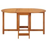 vidaXL Table de jardin 130x90x72 cm Bois d'acacia massif
