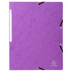 Chemise À Élastique Sans Rabat Carte Lustrée 400gm2 - A4 - Violet - X 25 - Exacompta