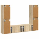 vidaXL Ensemble meuble TV 6 Pièces Chêne Sonoma Bois d'ingénierie