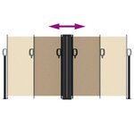 vidaXL Auvent latéral rétractable beige 120x1000 cm