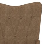 vidaXL Chaise à bascule avec tabouret Taupe Tissu