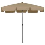 vidaXL Parasol de plage taupe 200x125 cm