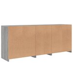 vidaXL Buffet avec lumières LED sonoma gris 162x37x67 cm