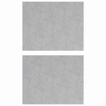 vidaXL Nez de marche Rectangulaire 2 Pièces Argenté 50 x 40 cm Aluminium