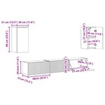 vidaXL Ensemble meuble TV 5 Pièces Gris béton Bois d'ingénierie