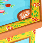vidaXL Table d'appoint peinte à la main multicolore 38x33x42 cm