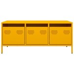 vidaXL Table basse jaune moutarde 101 5x50x43 5cm acier laminé à froid