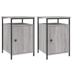 vidaXL Tables de chevet 2 Pièces sonoma gris 40x42x60cm bois d'ingénierie