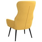 vidaXL Chaise de relaxation Jaune moutarde Tissu