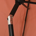 vidaXL Parasol de jardin avec mât en métal terre cuite 300 cm