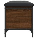 vidaXL Banc de rangement chêne marron 82x42x45 cm Bois d'ingénierie