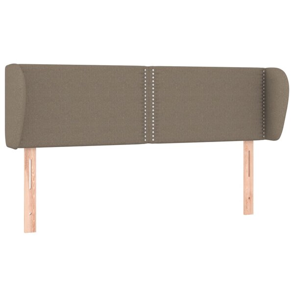 vidaXL Tête de lit avec oreilles Taupe 147x23x78/88 cm Tissu