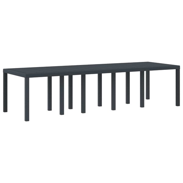 vidaXL Table de Jardin Anthracite 300 x 100 x 73 cm polyrotin