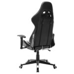 Vidaxl chaise de jeu noir et blanc cuir artificiel