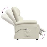 vidaXL Fauteuil Crème Similicuir