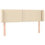 vidaXL Tête de lit avec oreilles Crème 147x16x78/88 cm Tissu