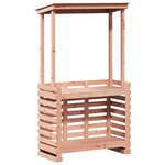 vidaXL Table de bar d'extérieur et toit 112 5x57x195 5 cm bois massif