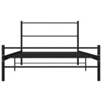 vidaXL Cadre de lit sans matelas noir métal 100x200 cm