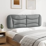 vidaXL Coussin de tête de lit Hvar gris clair 152 cm tissu