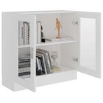 vidaXL Armoire à vitrine Blanc 82 5x30 5x80 cm Bois d'ingénierie