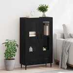 vidaXL Haut Armoire Chêne noir 69 5 x 31 x 115 cm Bois d'ingénierie