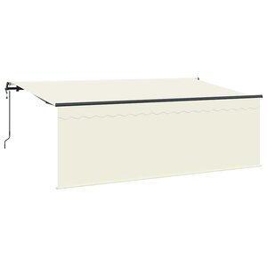 vidaXL Auvent Rétractable Crème 350 x 200 cm Polyester et Aluminium