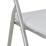 vidaXL Chaises pliantes à manger lot de 4 blanc similicuir