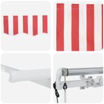 vidaXL Auvent Rétractable Automatique Rouge et Blanc 350x200 cm