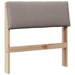 vidaXL Tête de lit capitonnée Taupe 75 cm Pin massif