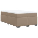 vidaXL Sommier à lattes de lit matelas cappuccino 120x190cm similicuir
