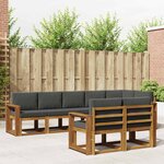 vidaXL Ensemble de canapés d'extérieur 8 Pièces Naturel et Anthracite