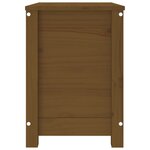 vidaXL Boîte de rangement Marron miel 60x32x45 5 cm Bois massif de pin