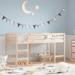 vidaXL Lit mezzanine enfants échelle 90x200 cm bois pin massif