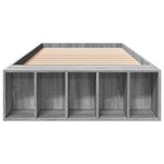 vidaXL Cadre de lit sonoma gris 75x190 cm bois d'ingénierie