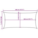 vidaXL Voile d'ombrage 160 g/m² rectangulaire gris clair 2x4 m PEHD