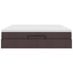 VidaXL Cadre de lit ottoman avec matelas marron foncé 180x200 cm tissu