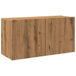 vidaXL Meuble TV mural chêne artisanal 80x30x41 cm