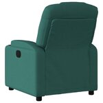 vidaXL Fauteuil inclinable électrique Vert foncé Tissu