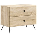vidaXL Cabinet de chevet avec tiroir Chêne Sonoma 62 x 34 5 x 47 5 cm