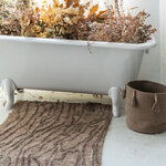 Panier de rangement en coton marron 34 x 54 x 50 cm