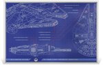 Pièce de monnaie en Argent 2 Dollars g 31.1 (1 oz) Millésime 2025 Blueprint MILLENNIUM FALCON