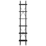 vidaXL Bibliothèque à 6 niveaux noir 40x30x210 cm bois ingénierie