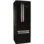 Hotpoint e4dbc1 - réfrigérateur multi-portes - 399l (292+107) - froid ventilé no frost - l 70cm x h 195.5cm - noir