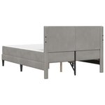 vidaXL Cadre de lit avec matelas Gris clair 120 x 190 cm Velours
